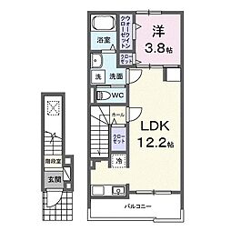 ヴィオラ マーレ 1LDKの間取図画像