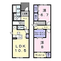 HMhida-mari 2LDKの間取図画像