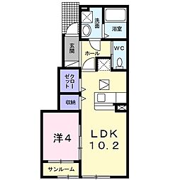 ジョイ 1LDKの間取図画像
