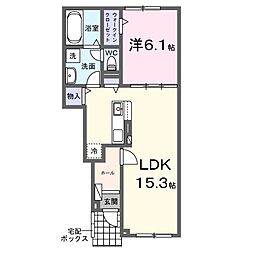 アンジェロIII 1LDKの間取図画像