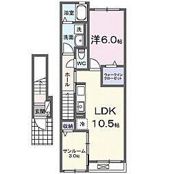 アレグリア2 1LDKの間取図画像
