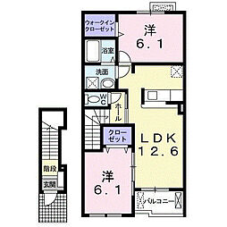 ファミリオ 2LDKの間取図画像