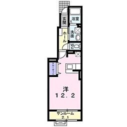 星六さくら ワンルームの間取図画像