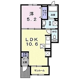 グランツ1 1LDKの間取図画像