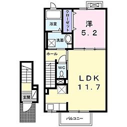 グランツ1 1LDKの間取図画像