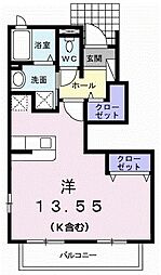 カレント・K ワンルームの間取図画像