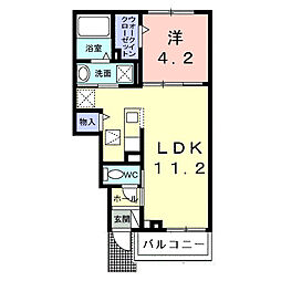 マクリー ムーア 1LDKの間取図画像