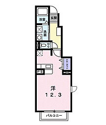 プチレジデンスディーヴァF ワンルームの間取図画像