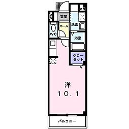 ヴィオラG ワンルームの間取図画像