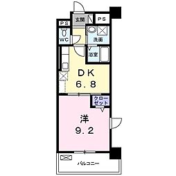 チッタキャステーロ 1DKの間取図画像