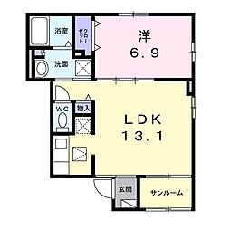 LAUREATO 1LDKの間取図画像