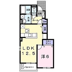 グレイスメゾン2 1LDKの間取図画像