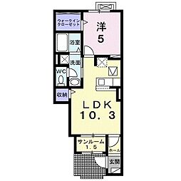 ニュー・ルピナスM 1LDKの間取図画像