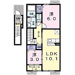 パグーロ 2LDKの間取図画像