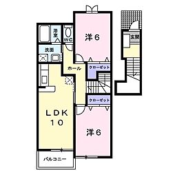 ネオグローブ 2LDKの間取図画像