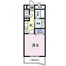 graciasa高松 1Kの間取図画像