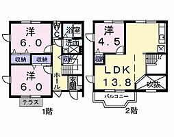ブロードパークC 3LDKの間取図画像