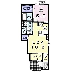 グランツオノダニ2 1LDKの間取図画像