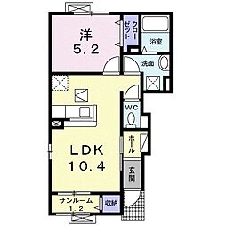KMフリーデ 1LDKの間取図画像