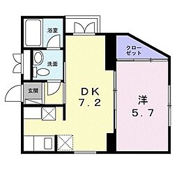 SAKURADEAR3 1DKの間取図画像