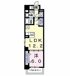 ヴェルデ八田 1LDKの間取図画像