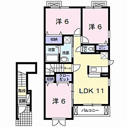 セフィオ24 3LDKの間取図画像