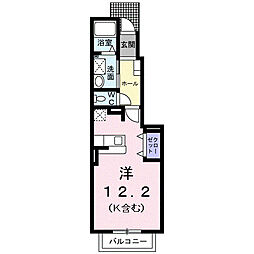サニーレジデンスB ワンルームの間取図画像