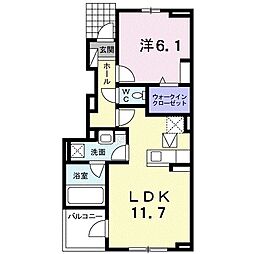 レオンハート吉野台4 1LDKの間取図画像