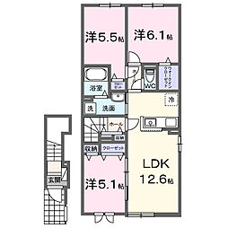 ルタンウィル 3LDKの間取図画像
