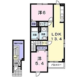 アルドール3 2LDKの間取図画像