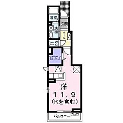 ベルウッド成瀬西 ワンルームの間取図画像
