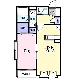 エアリーズ・ヒルズ 1LDKの間取図画像