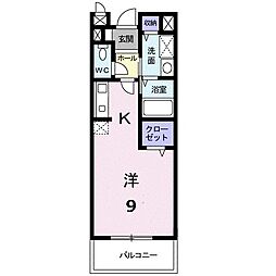 コンフォートJ 1Kの間取図画像