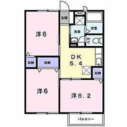 エステート21 3DKの間取図画像
