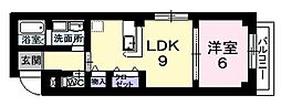 エスポワール古川 1LDKの間取図画像