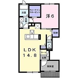 ルミエール 1LDKの間取図画像