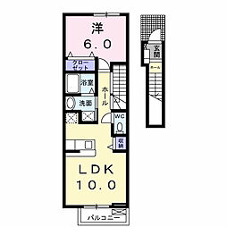 マルガリータB 1LDKの間取図画像