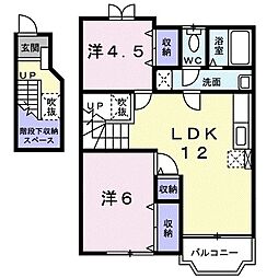 ＭＡＩＳＯＮ・Ｋ−2 2階2LDKの間取り