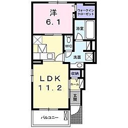 グランディアス6 1LDKの間取図画像