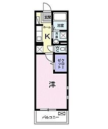 アルカディア4 1Kの間取図画像