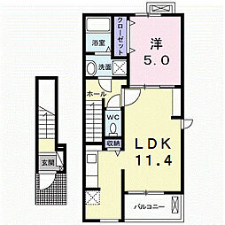 サンモール-MA 1LDKの間取図画像