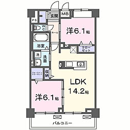 ST.TOKYO 2LDKの間取図画像