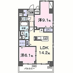 ST.TOKYO 2LDKの間取図画像