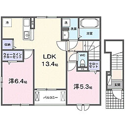 Espoir 2LDKの間取図画像