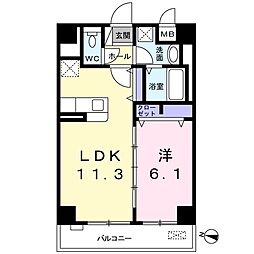 Forest三軒茶屋 1LDKの間取図画像
