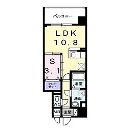サニーレジデンス吉野II 1LDKの間取図画像