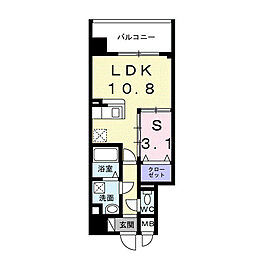 サニーレジデンス吉野II 1LDKの間取図画像