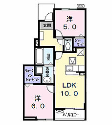 フェリーチェ 2LDKの間取図画像