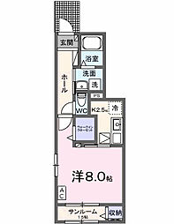 MALEN(マーレン) 1Kの間取図画像