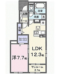 ラフィネ IV 1LDKの間取図画像